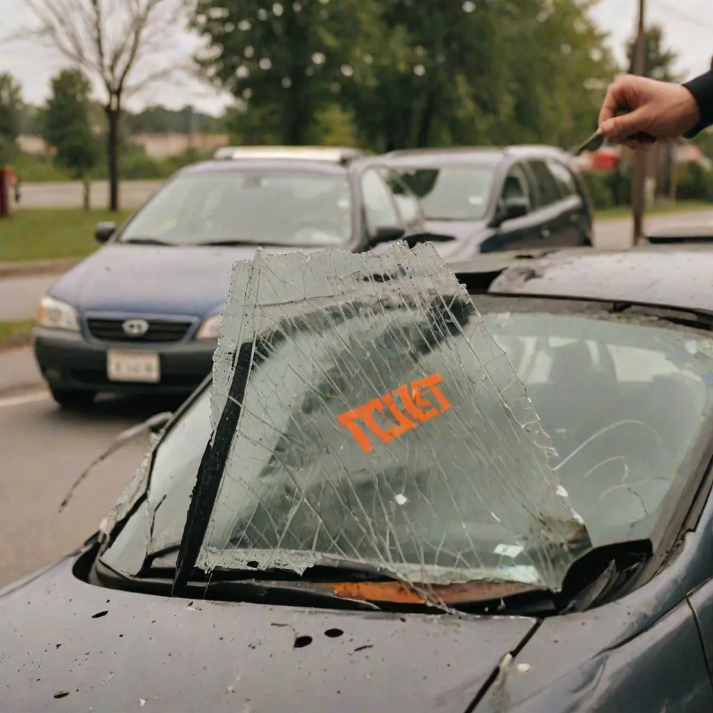 Mandat za jazdę z uszkodzoną szybą – czy grozi mandat?